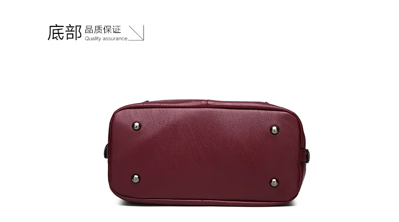 New Real PU Leather Women's Bag Fashion Boston Handheld Messenger Bag Spliced Shoulder Bag