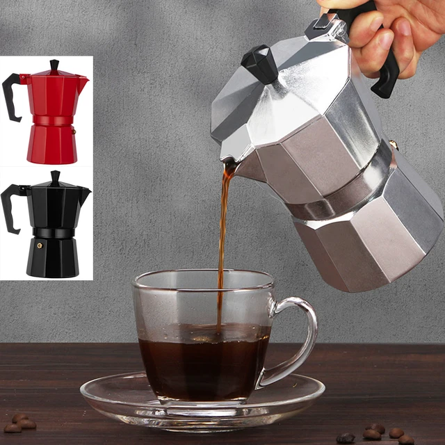 150/300/450ml Moka Pot Stovetop Camping Manual Cuban Coffee Maker Manual  Camping Cuban Coffee Brewer for Making Cappuccino Latte - AliExpress