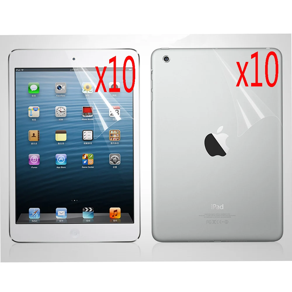 

10set/lot Clear Full Body Film Front and Back Screen Protector Films For Apple iPad Mini 1 2 3 4 5 Mini2 Mini3 Mini4 Mini5 7.9