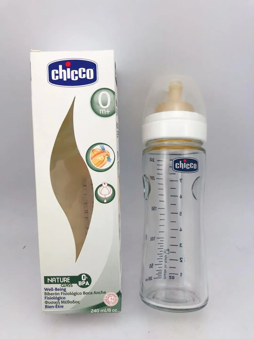 

Chicco Infant Glass Feeding Bottles 250ml