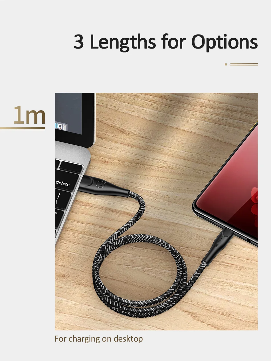 USAMS, кабель Micro USB для мобильного телефона, 3 м, кабель для синхронизации данных, Кабель microusb для samsung, xiaomi, huawei, Android, кабель для мобильного телефона