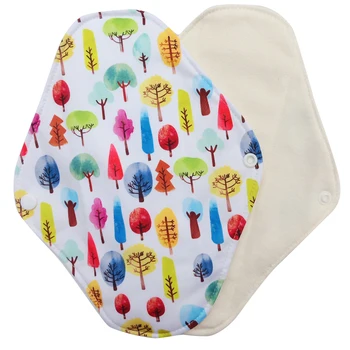 

LECY ECO LIFE Reusable PUL printed regular flow organic cotton inner cloth menstrual pads, wings design sanitary napkin pads