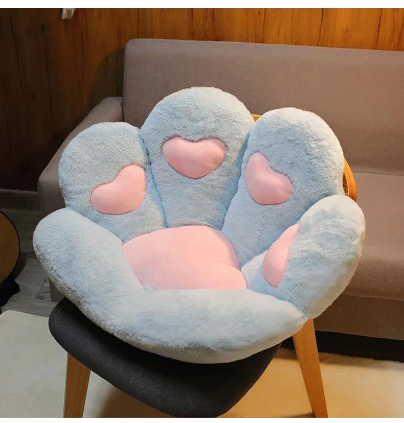 seat cushions 1pcs Cute Cat Bear Paw Chair Seat Cushion Stuffed Plush Soft Paw Pillows Animal Sofa Indoor Floor Bed Home Decor Children Gifts large cushions