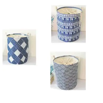 

Cheap Laundry Basket Clothes Storage bucket For children Toy Necktie Socks Creative Fabric folding basket