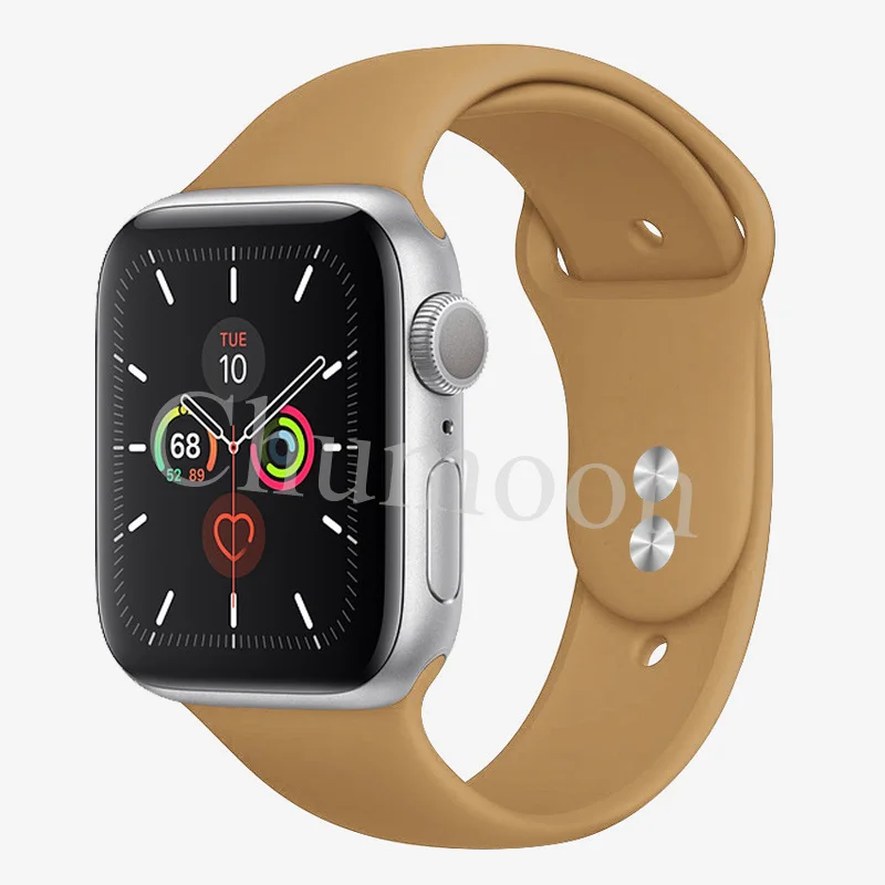 Спортивный ремешок для apple watch 38 мм 42 мм correa iwatch 4 ремешок 44 мм 40 мм силиконовый резиновый ремешок для часов Браслет apple watch 5 4 3 2 - Цвет ремешка: official walnut