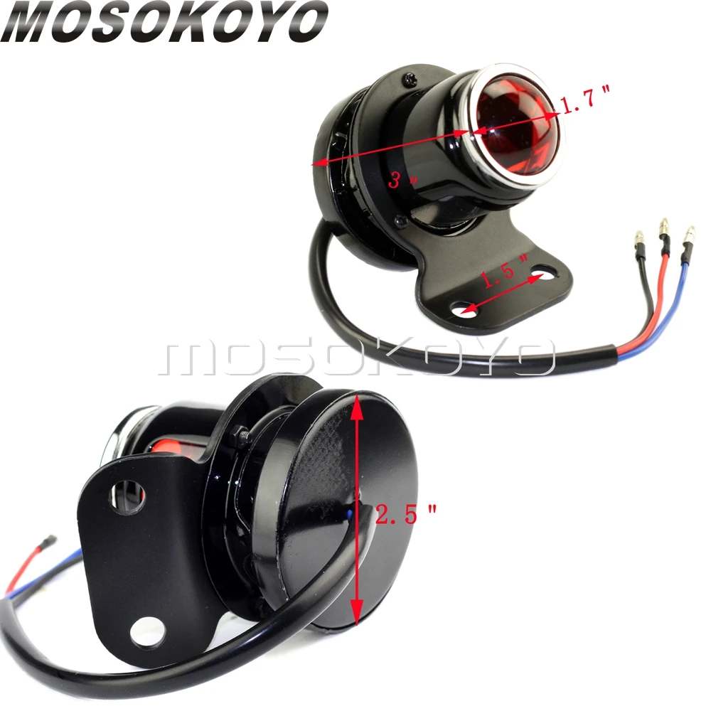 Универсальный Реплика Lucas задний фонарь 12v мотоциклы задние тормозные фонари w/Licnese пластина стоп-лампа для Кафе Racer Cruisers