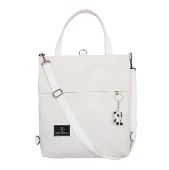 

Young girls shoulder bag campus student handbag solid color diagonal foldable shopping bag multifunctional simple messenger bag