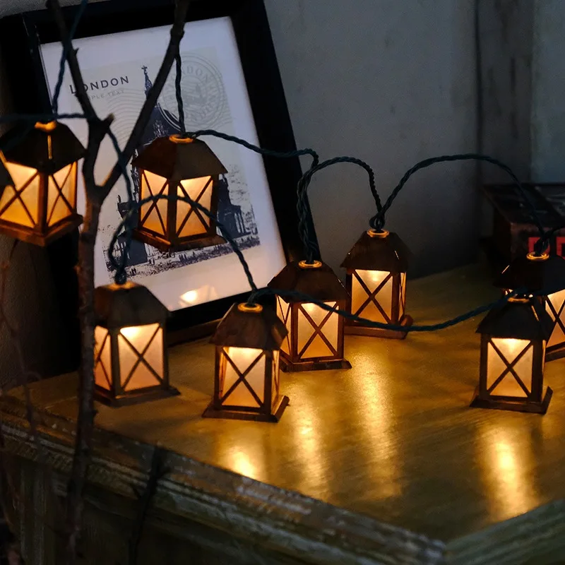 

Cross Border Hot Sales LED String Lights Cross House String Lights Room Shop Decorative Hanging Lights Colorful Lights Outdoor D