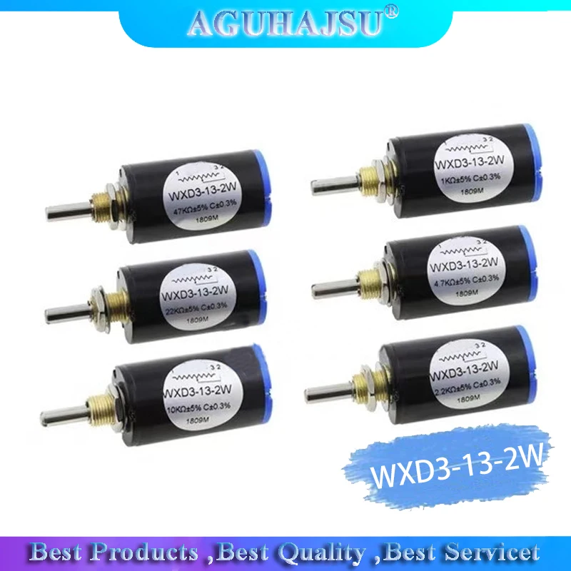2 шт. WXD3-13 серии 100 200 220 680 1K K 3 4 7 5 6 8 10K 22K 33K 47K 100K Ohm WXD3-13-2W проволочный потенциометр |