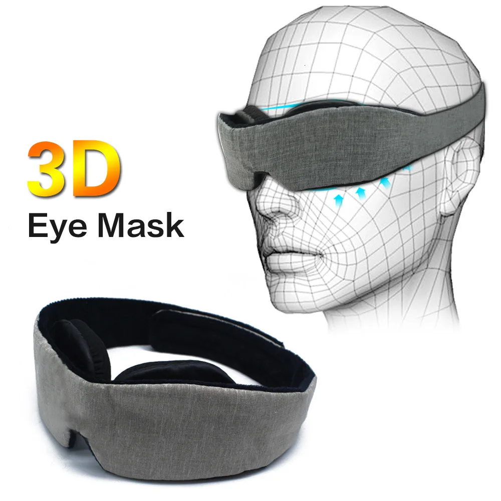 Регулируемая 3D маска для сна с завязанными глазами для мужчин, дышащая маска для отдыха в путешествии, чехлы для глаз, инструменты для ухода за глазами, массажер для расслабления