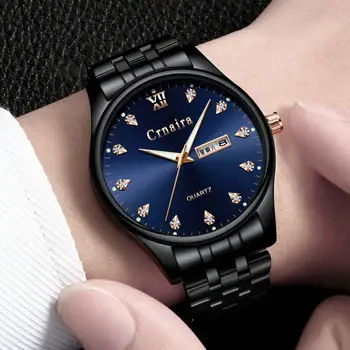 

2019 Watches Men Fashion Sport Stainless Steel Band Relogio Masculino Men Watch Quartz Business Wristwatch Calendar Reloj Hombre