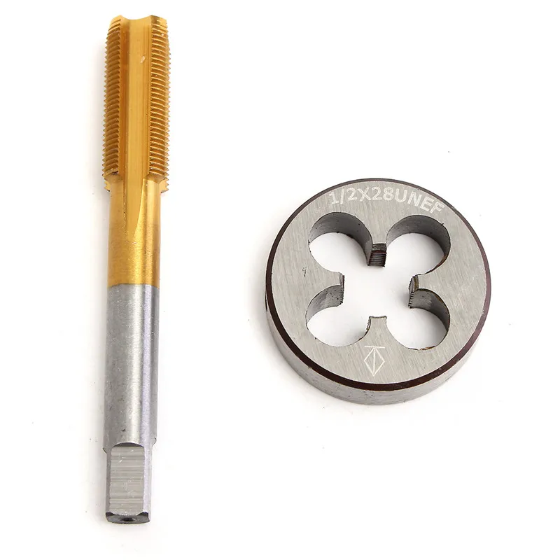 

1/2-28 Titanium Coated Right Hand Thread Tap and Round Thread Die