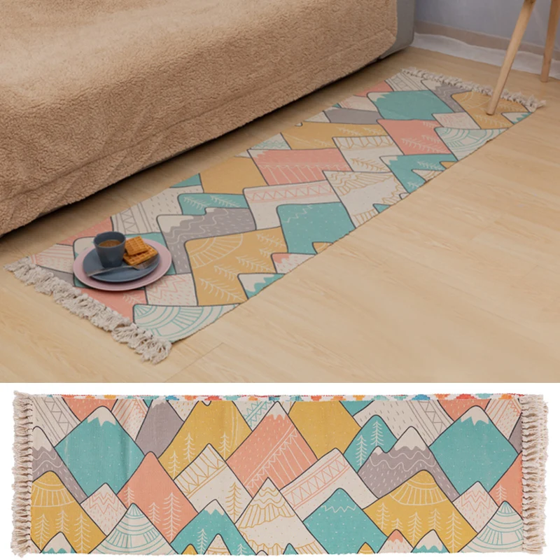 

Carpet Hill Multi Size Living Room Floor Home Bedroom Decorative Mat Cotton Carpet Nordic Style Decoration Sofa Kitchen