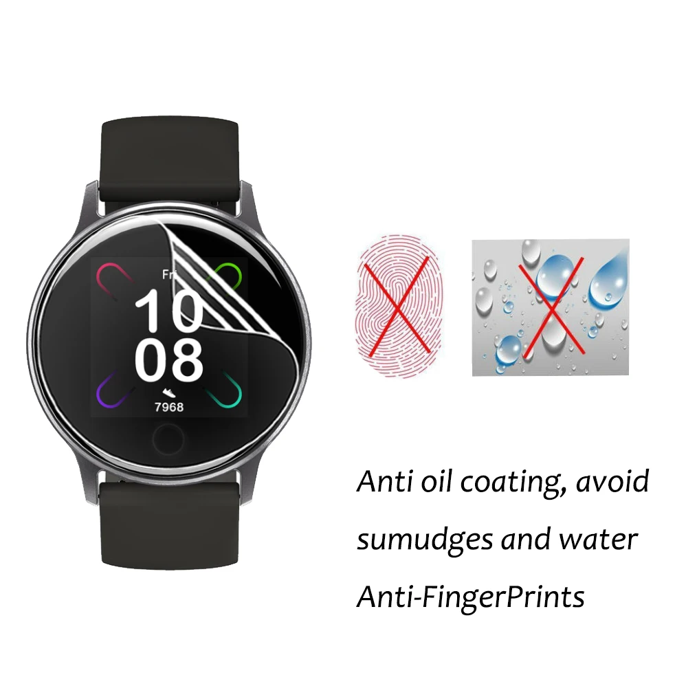 Protector de pantalla para reloj inteligente Umidigi Uwatch 3S, película de hidrogel ultrafina suave de TPU, transparente, HD, 4H, 3 uds.