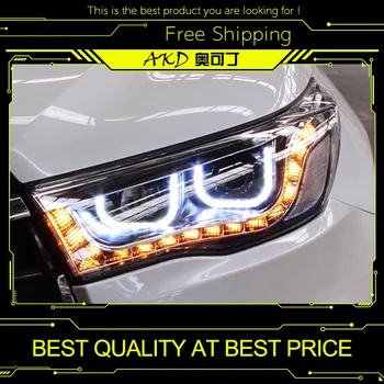 

AKD Styling Head Lamp for Toyota Highlander 2014-2016 Highlander V50 LED Headlight DRL H7 D2H Hid Option Angel Eye Bi Xenon Beam