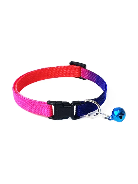 Breakaway Cat Collar with Bell, Mixed Colors Cat Collars - Ideal Size Pet Collars for Cats or Small Dogs Red