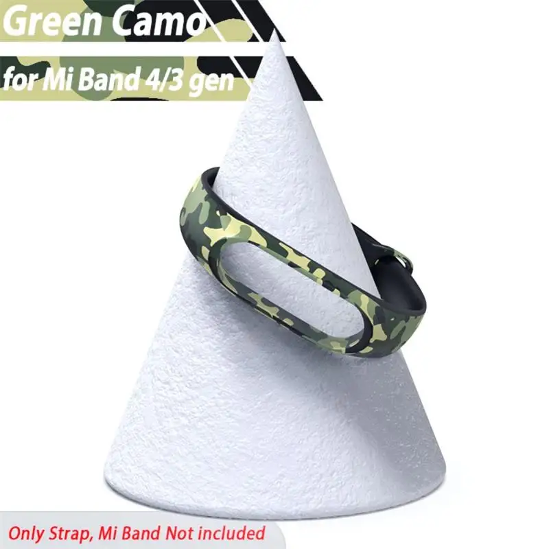 Green Camo Ремешок для Xiaomi Mi 4, 3, сменный ремешок на запястье, браслеты, силиконовый ремешок для Xiaomi Mi, браслет - Цвет ремешка: Green Camo