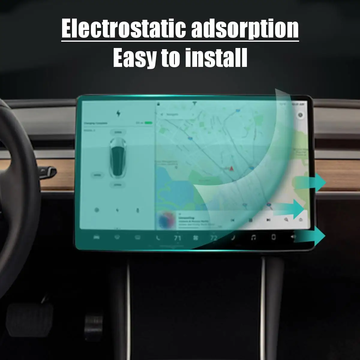 1 шт. 15 автомобильная навигация Сенсорный экран прозрачный протектор 9H антибликовое 0,3 мм закаленное стекло для Tesla модель 3