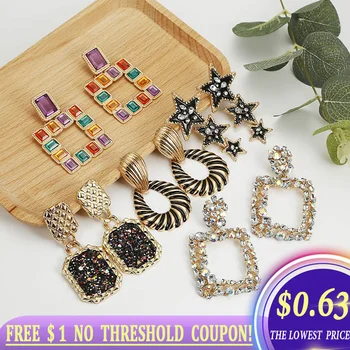 

New Punk Style Big Earrings For Women Vintage Metal Stud Earrings 2020 Personalized Statement Earrings Jewelry Wholesale