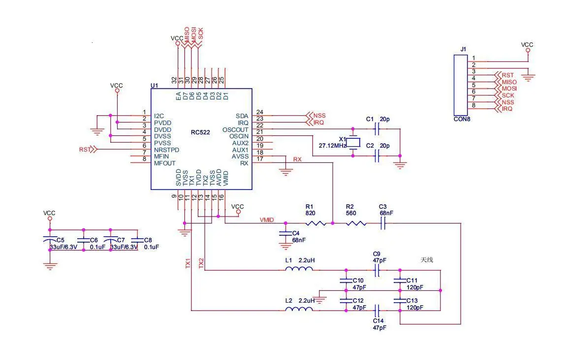 MFRC-522 RC-522 RC522 Antenne RFID IC Wireless Modul Für Arduino IC KEY SPI Writer Reader IC Karte Proximity Modul – Detail 10