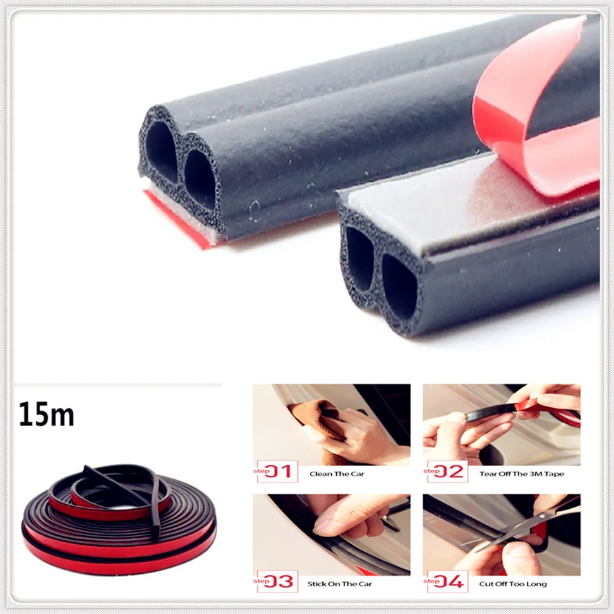 

CAR 10m Door Seal Strip B Type Rubber Sound Noise sealing for Suzuki Aerio Ciaz Equator Esteem Forenza Forsa Grand