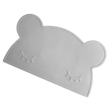 

Kids Placemats - Silicone Placemat For Kids, Silicone Bear Placemat ，Waterproof Non Slip Baby Placemat, Portable Food Mat Travel