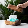 Amgo Acacia Wood Tissue Box Removable Paper Holder Table Napkin Dispenser Bedroom Hotel Home Office Coffee Bar 4