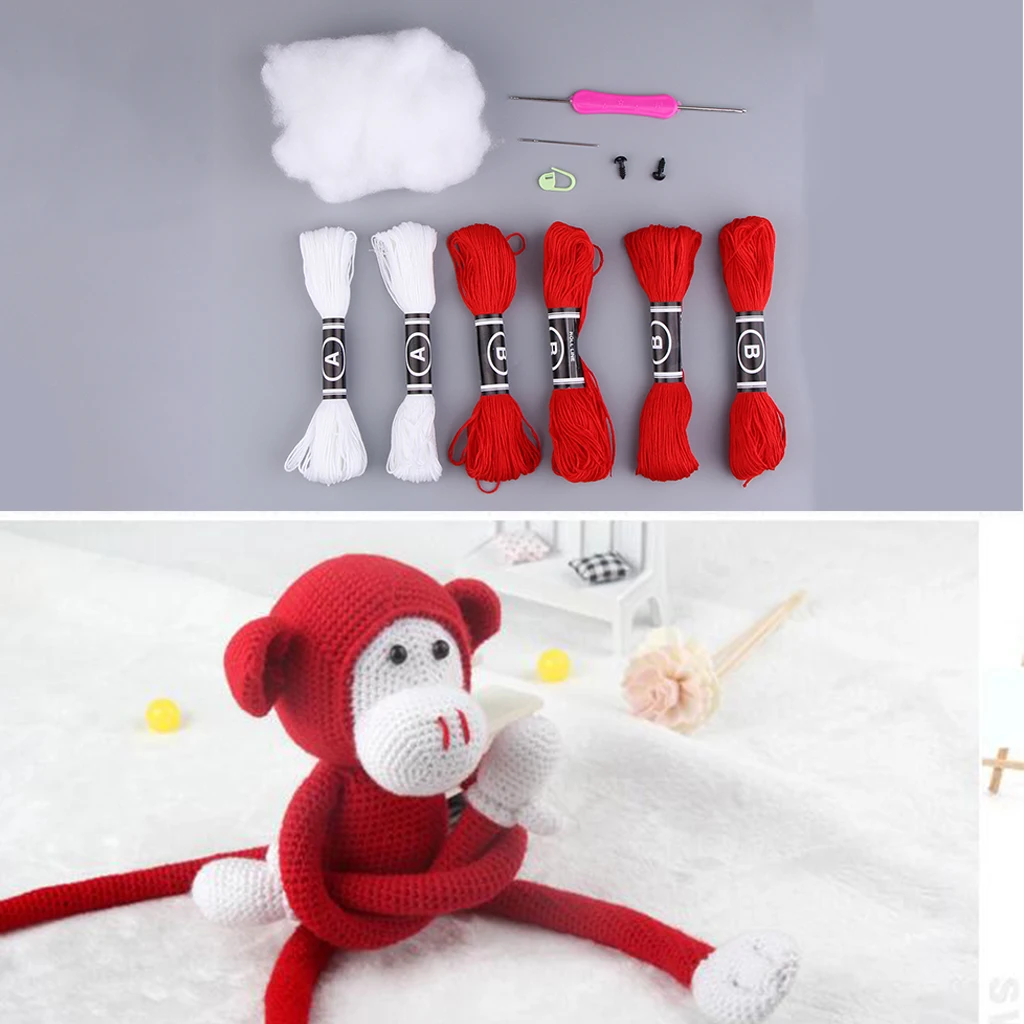 Monkey Doll Crochet Kit DIY Craft Project Handmade DIY Accessory