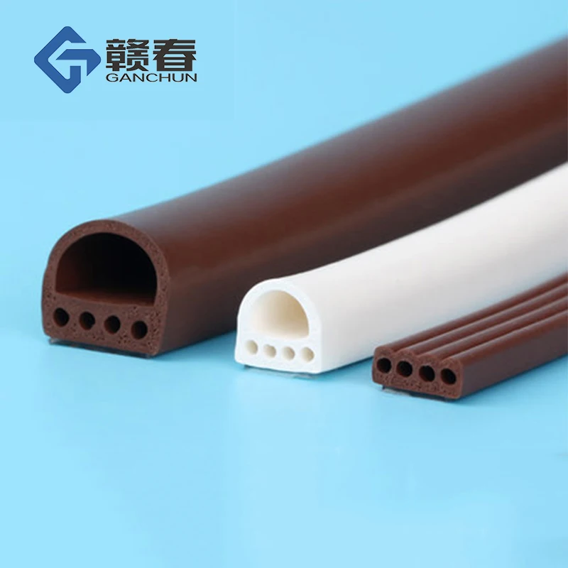 

GANCHUN 6M/lot D/I Type Silicone Rubber Sealing Strip For Door / Window Sound Self-adhesive Tape Window Insulation Seal