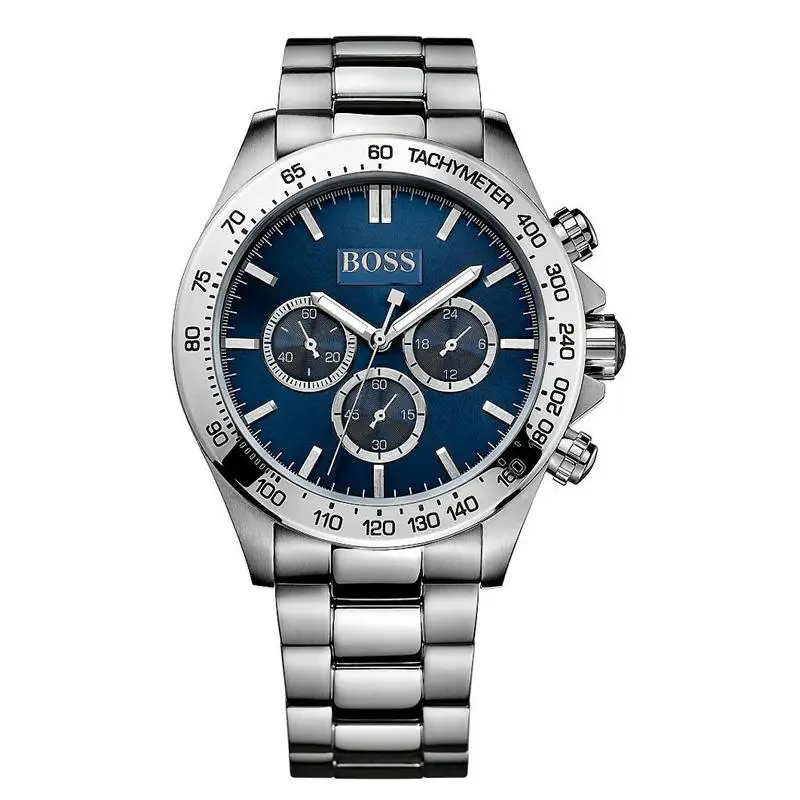 

BOSS IKON Chronograph Men's Watch Dark Blue Dial Quartz AAA Watches with Stainless Steel Strap - 1512963