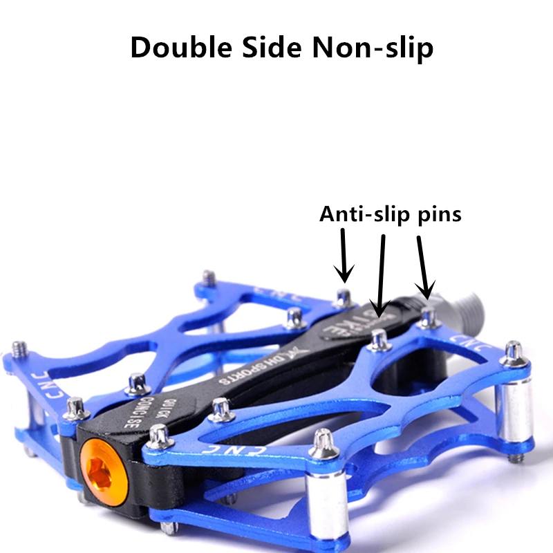 Billige MTB BMX Pedale Abgedichtete lager Fahrrad Pedal Aluminium Legierung Stollen Pegs Flache Folding Straße Mountain Bikes Clip Radfahren Zubehör