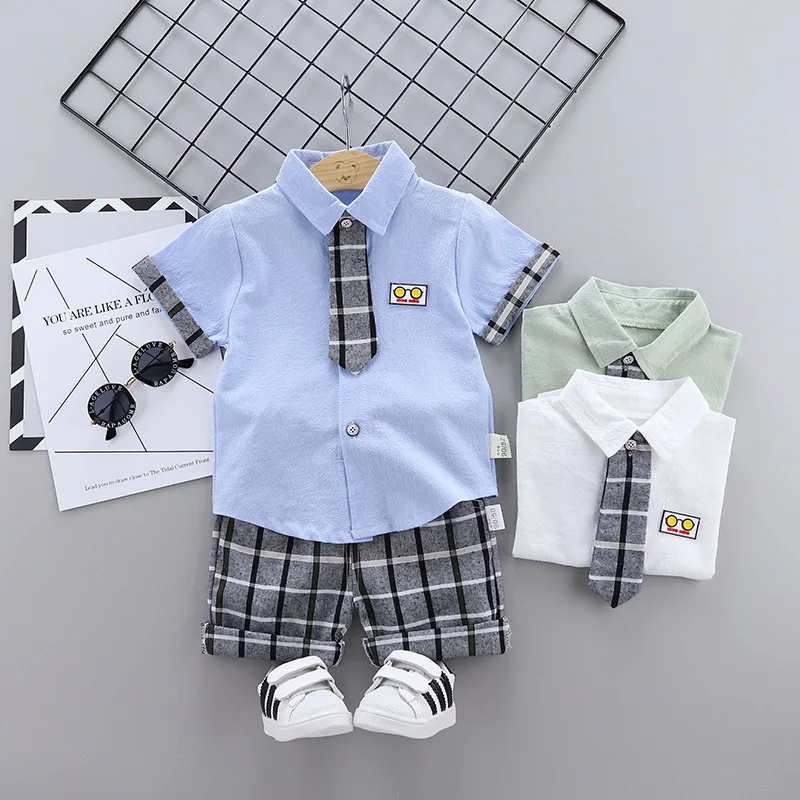 

Childrenswear BOY'S Summer Short-sleeved Suit 1-2-3-Year-Old 4 Baby Clothes New Style Baby GIRL'S T-shirt Shorts Two-Piece Set F