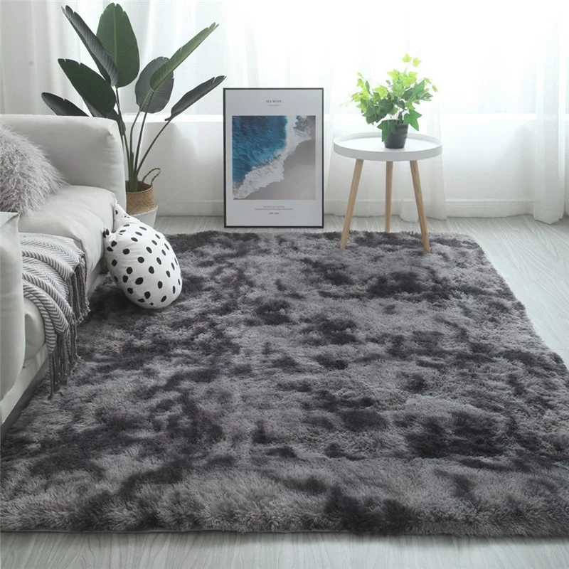 Gradient Solid Carpet Thick Rugs Non-slip Mat Bathroom Area rug for Living Room Soft Fluffy Child Bedroom Mats Carpets alfombra