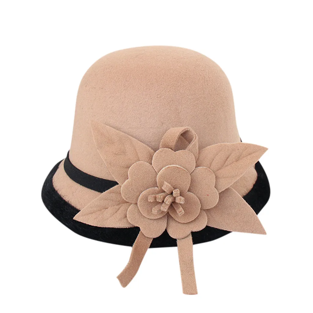 Модные женские французские котелки винтажные сохраняющие тепло вечерние шляпы с цветочным рисунком берет французский стиль шляпа художника шляпа сомбреро фетровая шляпа из шерсти