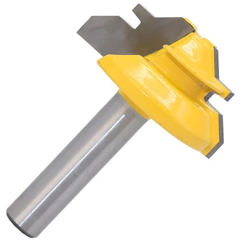 

1pc Shank Lock Miter Router Bit 45 Degree 8 Milling Joint Tenon Cutter Workshop Equipment Power Tools