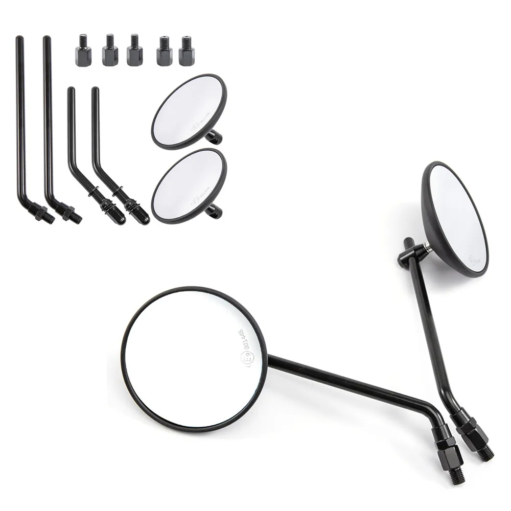 

Круглые мотоциклетные зеркала заднего вида, 8 мм, 10 мм, боковое зеркало для harley 883 touring For bonneville