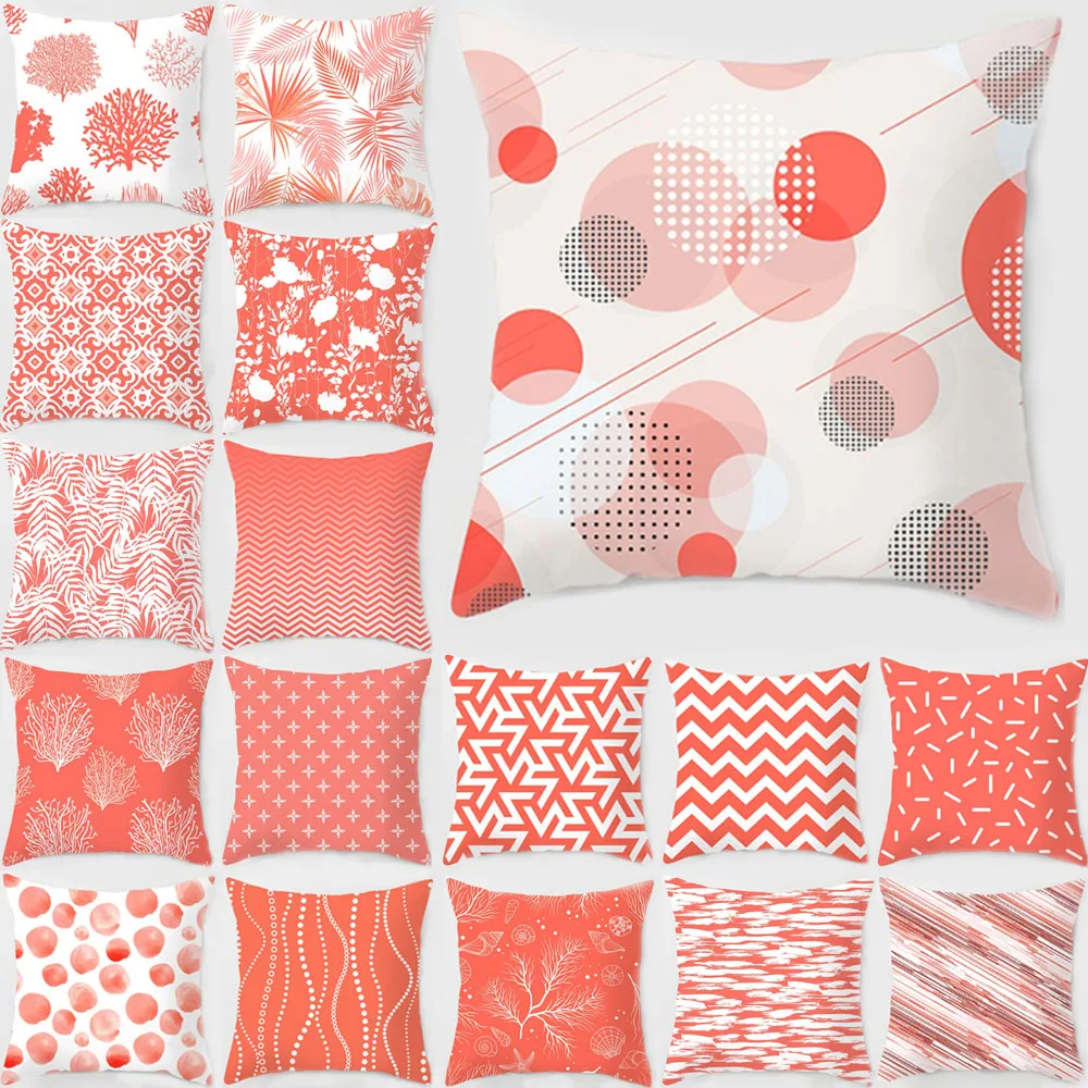 18" Colorful Geometric Polyester Pillow Case Sofa Car Cushion Cover Home Decor 