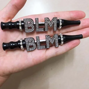 

2020 Black Lives Matter Bling Unique Jewelry blunt holder Shisha Hookah BLM Mouthpiece Tips