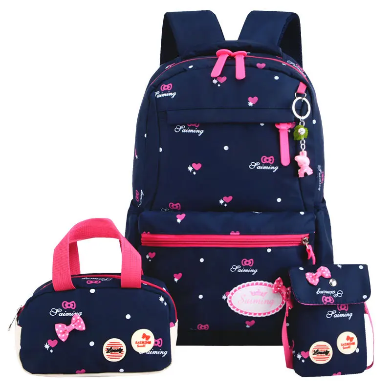 

Primary School STUDENT'S School Bag Girl'S CHILDREN'S School Bags GIRL'S Cartoon Spine-Burden Relieving Backpack Large-Volume Th