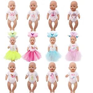 Doll Unicorn Mermaid Clothes Swimsuits 15 Styles Available For 18 Inch American&43 Cm Baby New Born Doll Generation Girl`s Toy