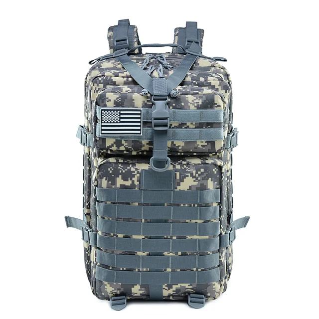 Men Large Capacity Tactical Backpack 30/50L Army Military 3P Softback Outdoor Waterproof Bug Rucksack Hiking Camping Hunting Bag ACU 50L