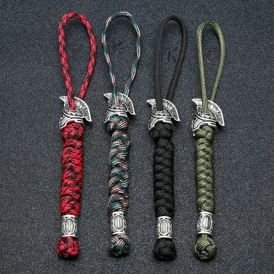 Lanyard Keychain Keyring Paracord-Rope Jewelry Car-Key-Knife Warrior Rune-Bead Viking