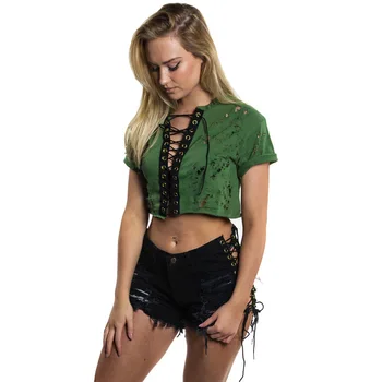

Spring 2020 trend hot style ripped fashion side band ladies plover size jeans