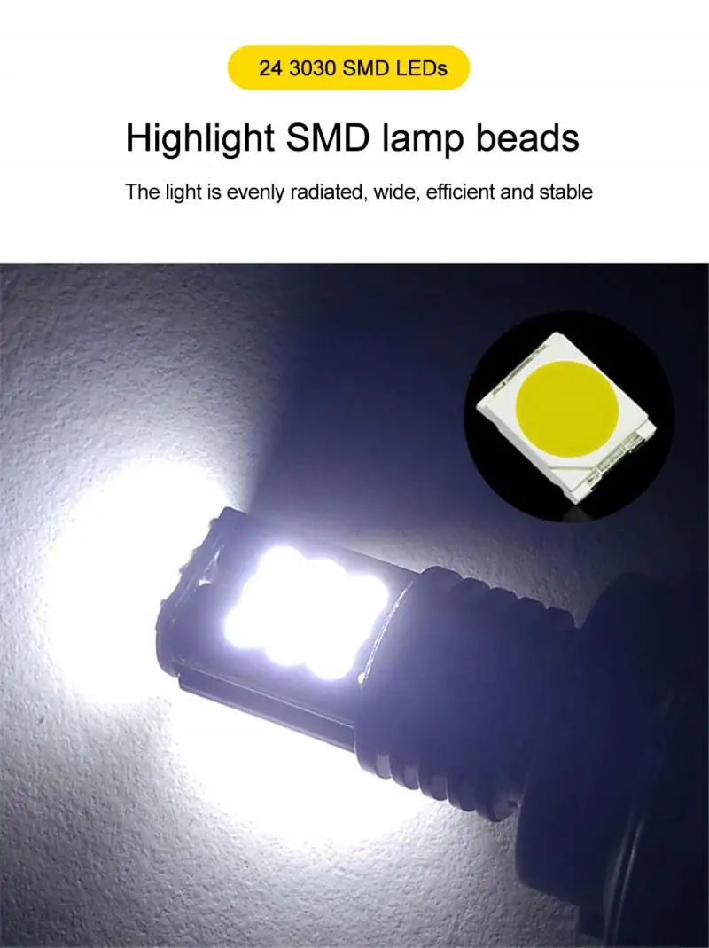 1157 T15 T20 Светодиодные лампы 3030 24 Smd LED CanBus без ошибок светодиодный ная лампа для 24SMD