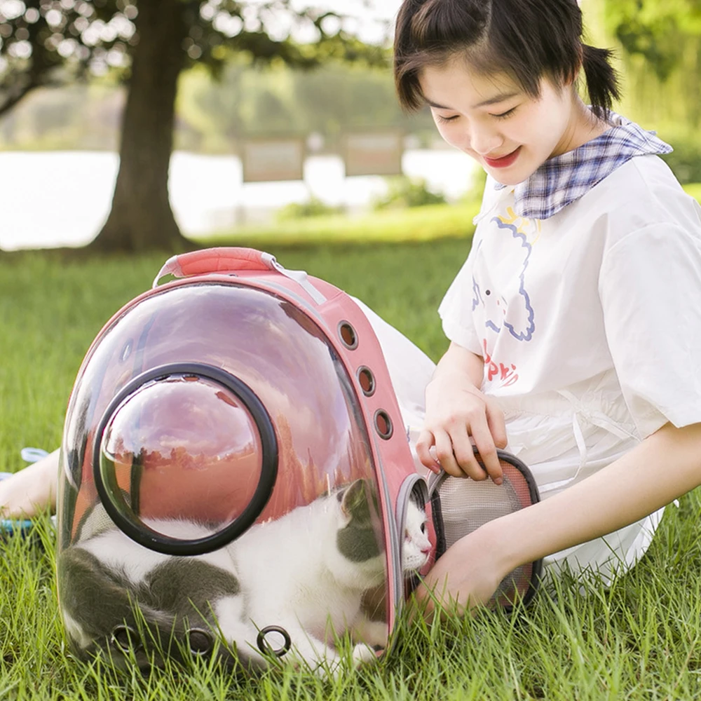 Cat Carrier Bags Breathable Pet Carriers Small Dog Backpack Travel Space Capsule Cage Transport Bag Carrying For Cats | Дом и сад