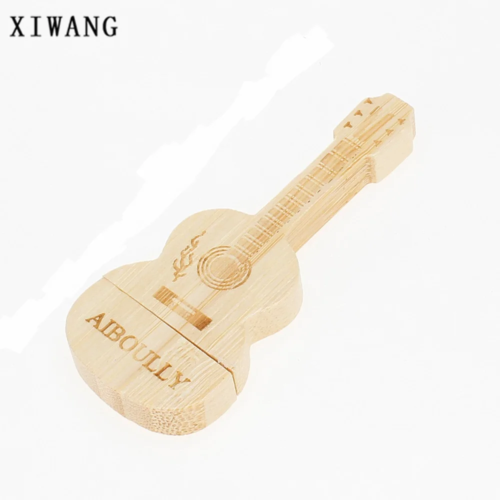 Bamboo guitar usb флэш-накопитель 32 Гб натуральный бамбук Гитарный usb карта памяти 2,0 4 ГБ 8 ГБ Флешка 16 ГБ флеш-накопитель 64 ГБ подарок - Цвет: Bamboo guitar