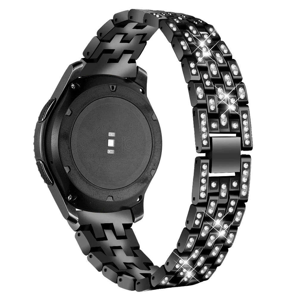 Ремешок для часов из нержавеющей стали для Xiaomi Huaimi Amazfit GTR GTS Stratos, роскошный ремешок для часов Amazfit Bip Bit Youth Lite, часы