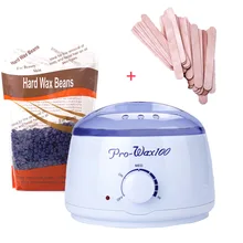 Инструмент для удаления волос Профессиональный нагреватель воска набор парафинового нагревателя с 1 пакетом бобов и 100 шт. палочки мини Спа Ручной эпилятор