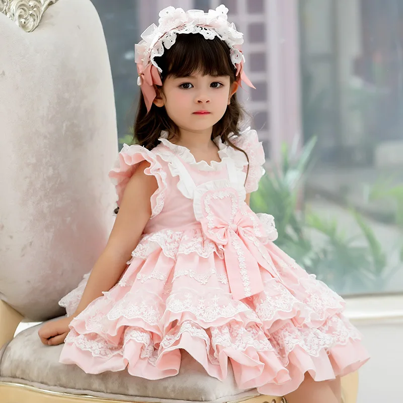 

Girls' Princess Dress Spanish New Summer Children's Sleeveless Suspender Dress+hat