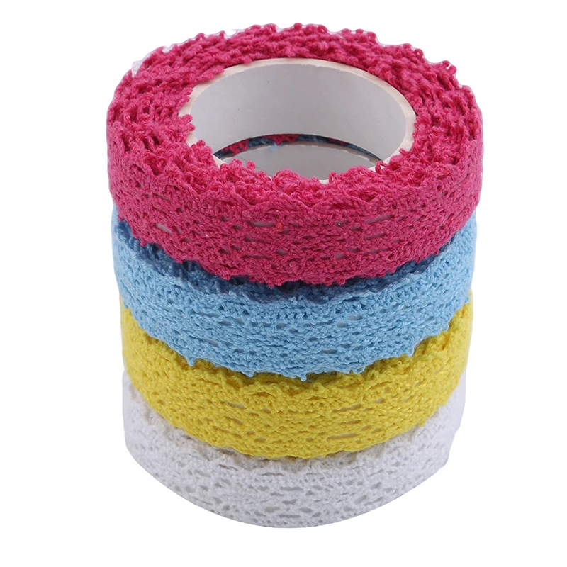 White Lace Tape Exquisite Cotton Tapes Bilateral Hand Account Album Decorative Office Adhesive Stationery Sticker | Дом и сад